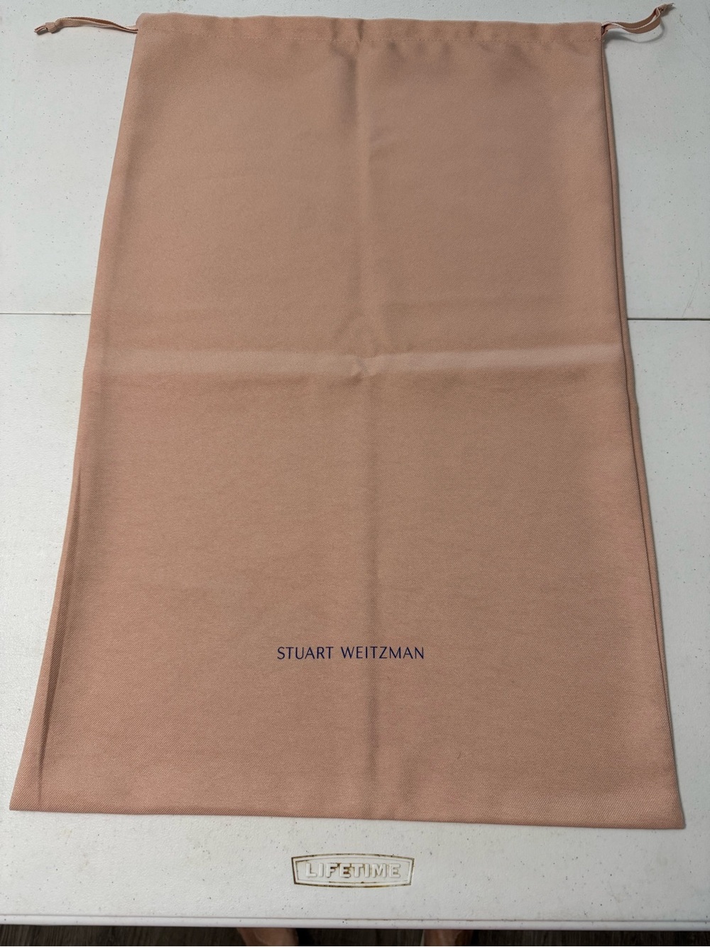 Stuart Weitzman dust bag, 16.5” wide × 26” long.